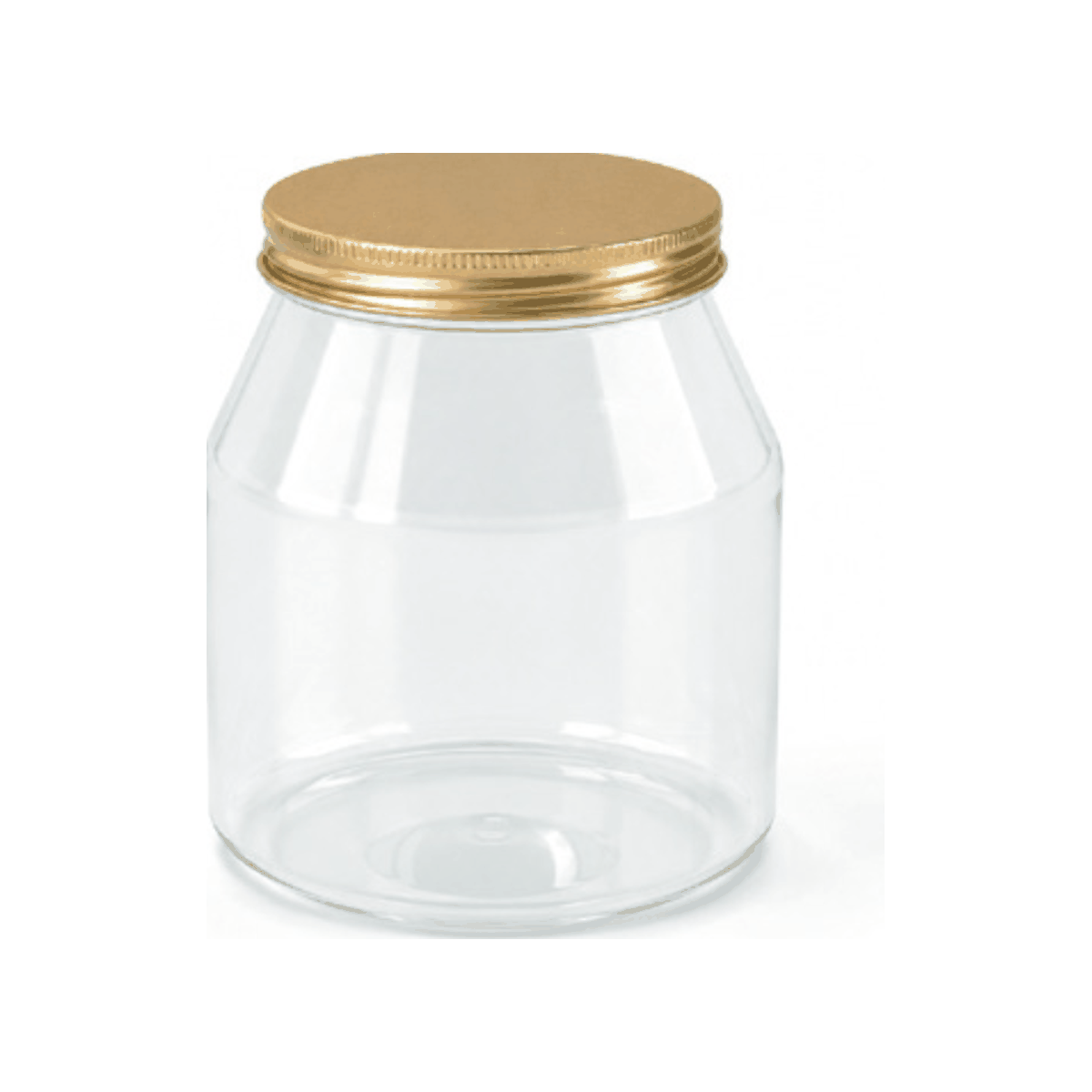 Y85141 1340ml 85mm口PET海鲜食品罐|金色金属盖斜肩广口瓶
