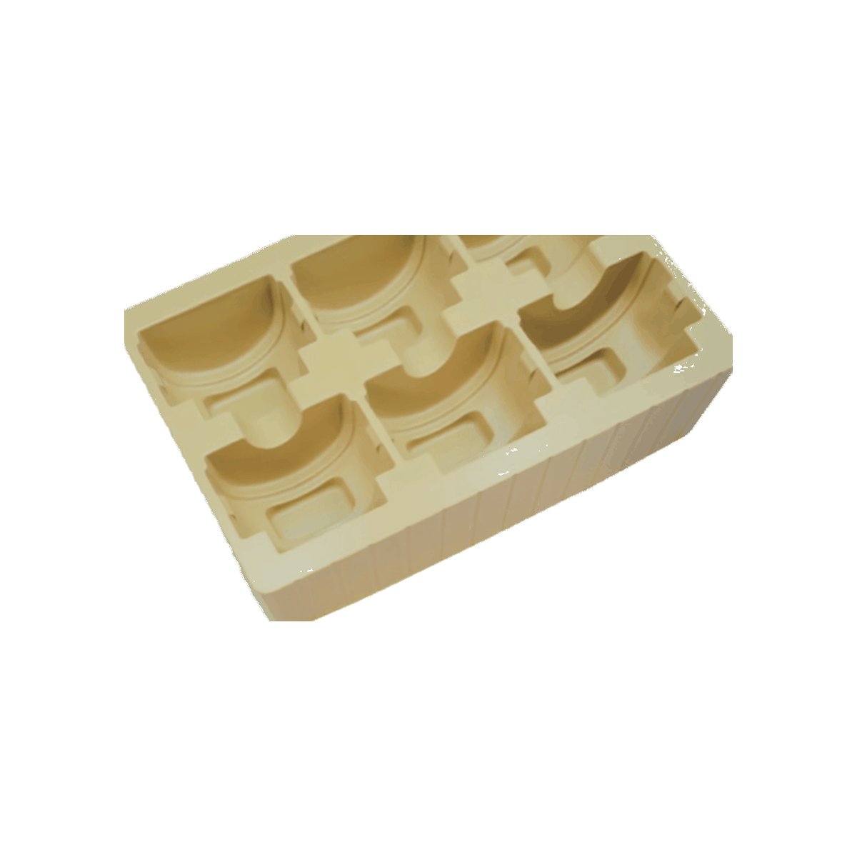 356×339×63mm PP吸塑内托｜泥黄色糕点礼盒错位托