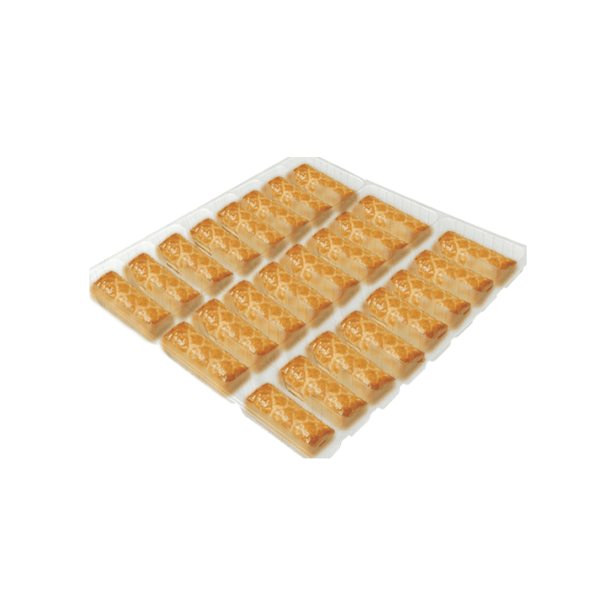 336×336×31mm PP吸塑内托｜本色大方格糕点批量内托