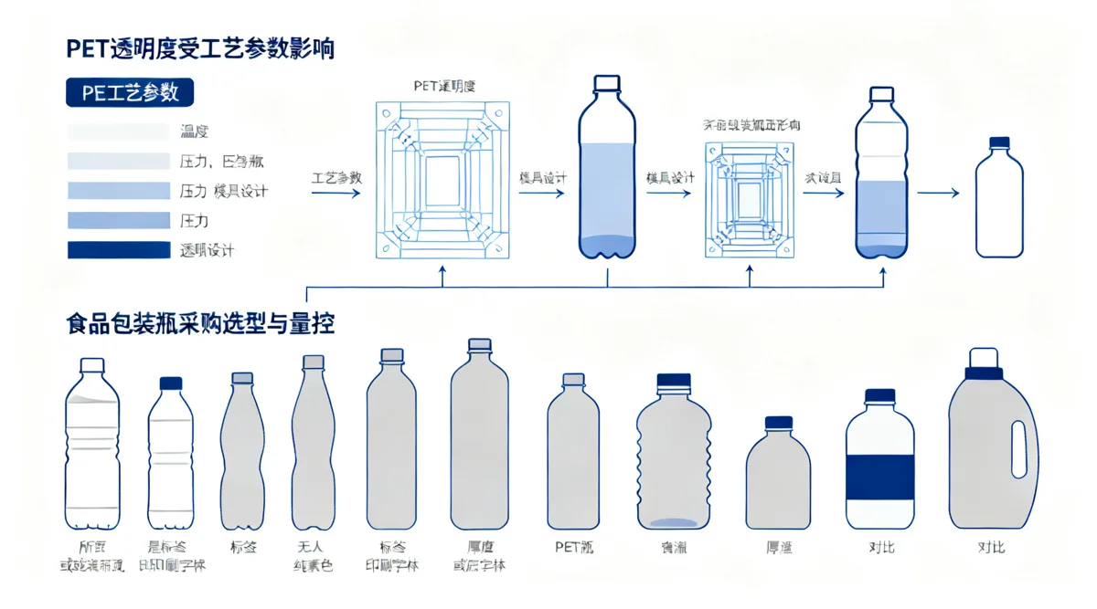 PET瓶透明度受哪些工艺参数影响？食品包装瓶采购选型与品控FAQ——示意图2